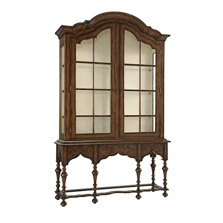 Stuyvesant Display Cabinet with German Straw Glass Doors